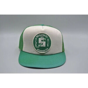 Bramalea ON Silver Stick Regional Hockey Hat Mesh Snapback Athletic OS VTG Green